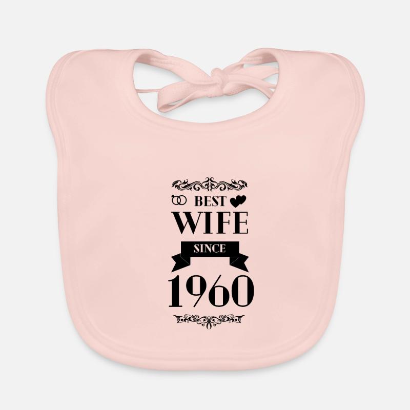 Beste Ehefrau seit 1960 Hochzeitstag Baby Bio-Lätzchen