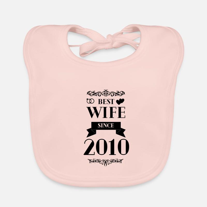 Beste Ehefrau seit 2010 Hochzeitstag Baby Bio-Lätzchen