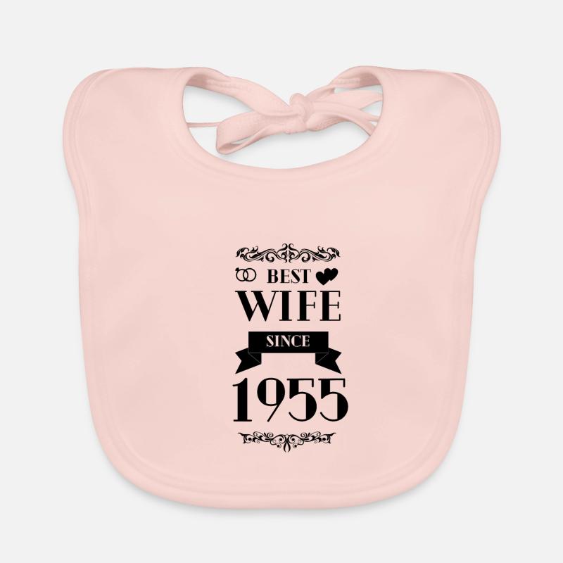 Beste Ehefrau seit 1955 Hochzeitstag Baby Bio-Lätzchen