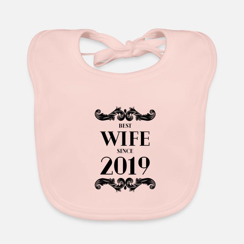 Beste Ehefrau seit 2019 Hochzeit Baby Bio-Lätzchen