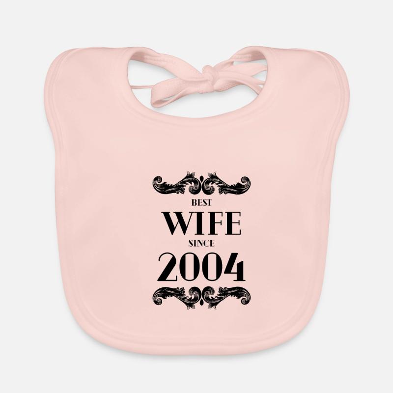 Beste Ehefrau seit 2004 Hochzeit Baby Bio-Lätzchen