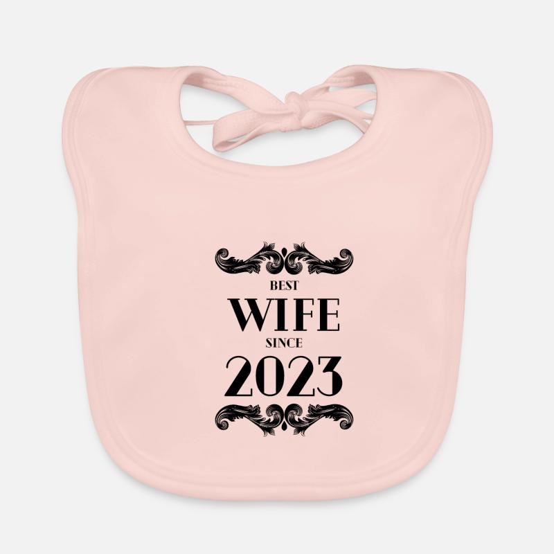 Best Wife Since 2023 Wedding Organic Baby Bibs