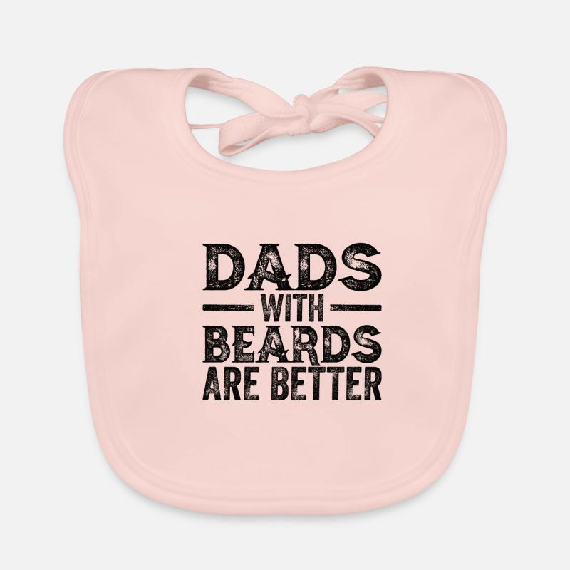 Father Bearded Father with Beard Organic Baby Bibs