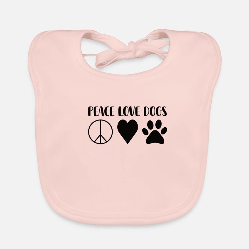 Frieden Liebe Hunde Baby Bio-Lätzchen