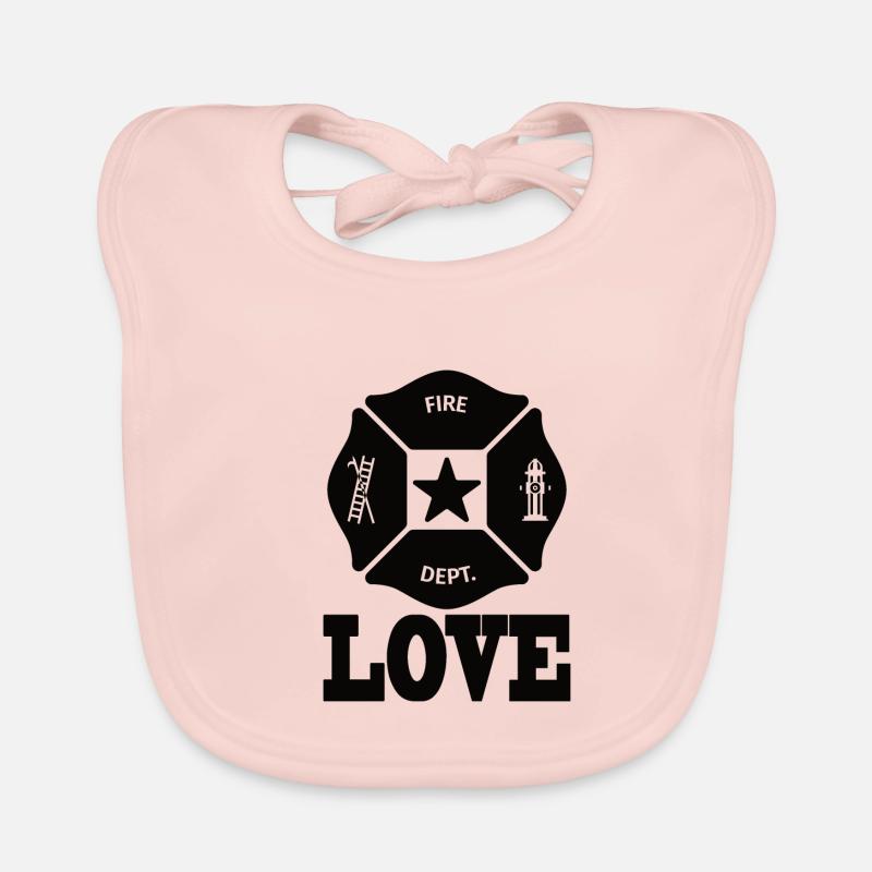Feuerwehr Brandbekämpfung Geschenk Feuerwehrmann Baby Bio-Lätzchen
