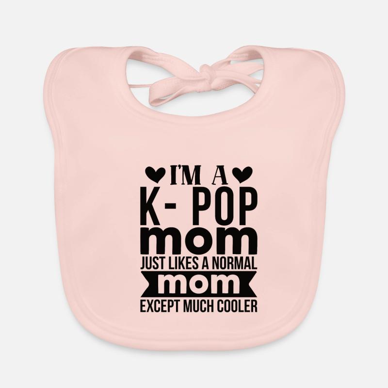 Idée cadeau K-Pop Kpop Mama - Bavoir bio Bébé - rose