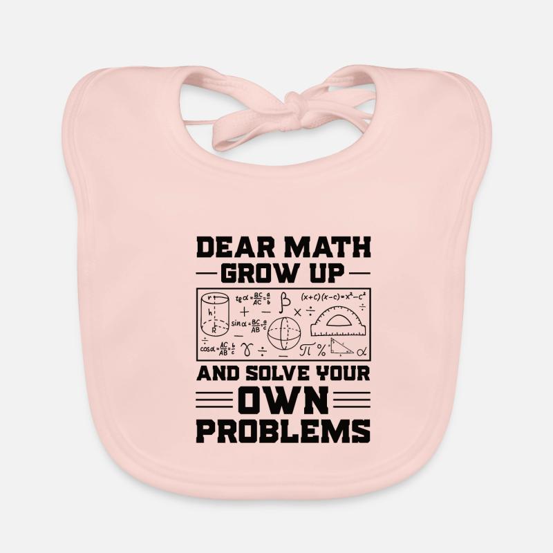 Professeur de mathématiques Formule mathématique Professeur de géométrie Bavoir bio Bébé