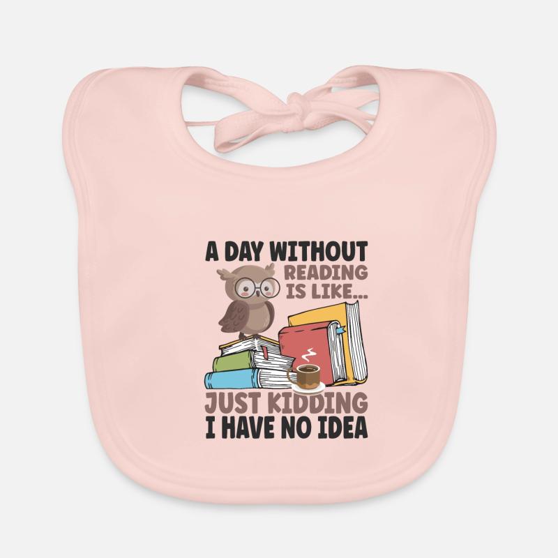 A Day Without Reading Organic Baby Bibs