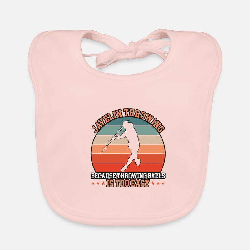 Javelin Throw Because Throwing Balls Organic Baby Bibs
