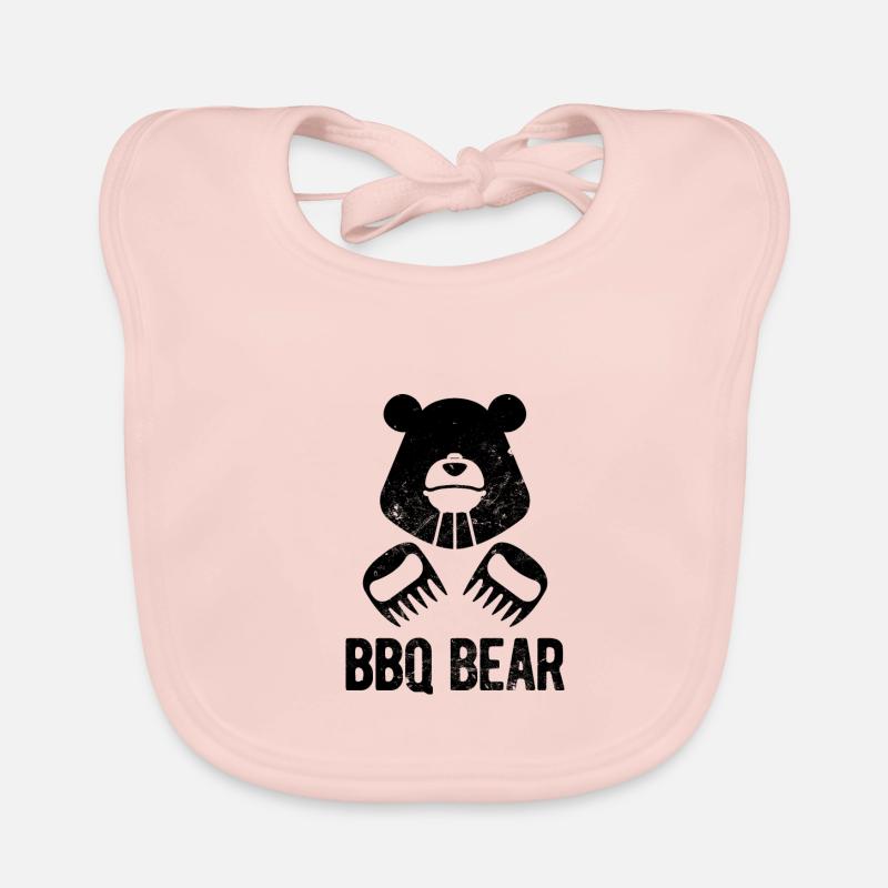 Clever Culinary Bear Grilling Design BBQ Organic Baby Bibs
