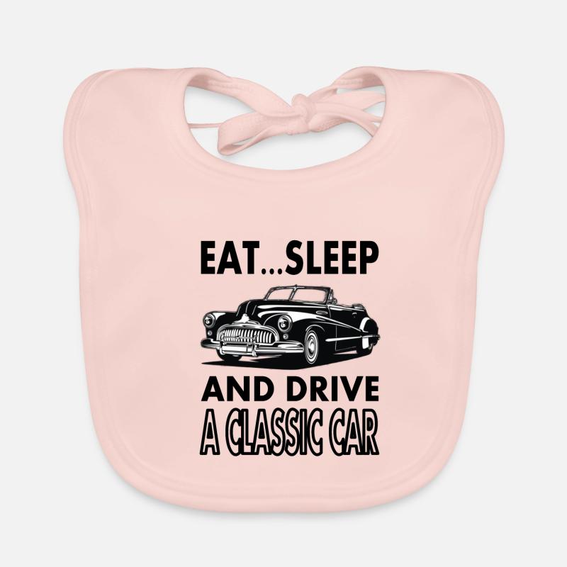 classic car Oldtimer cooles Auto Turbo Geschenk Baby Bio-Lätzchen