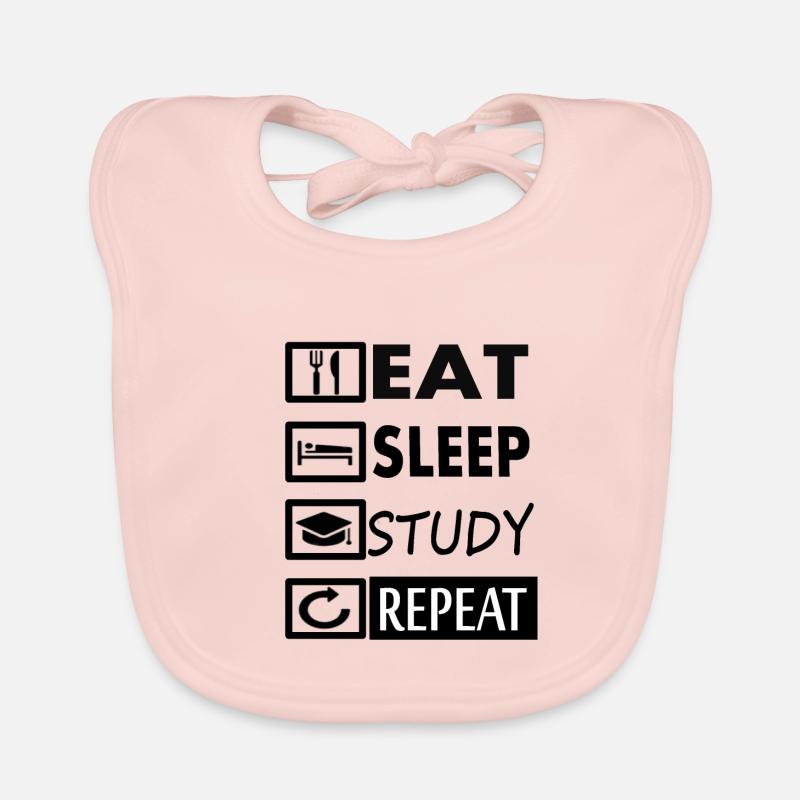Study Study Student Szudentin Gift Idea Organic Baby Bibs