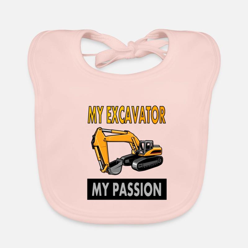 Excavator Driver Saying Excavator Driving Gift Idea Organic Baby Bibs