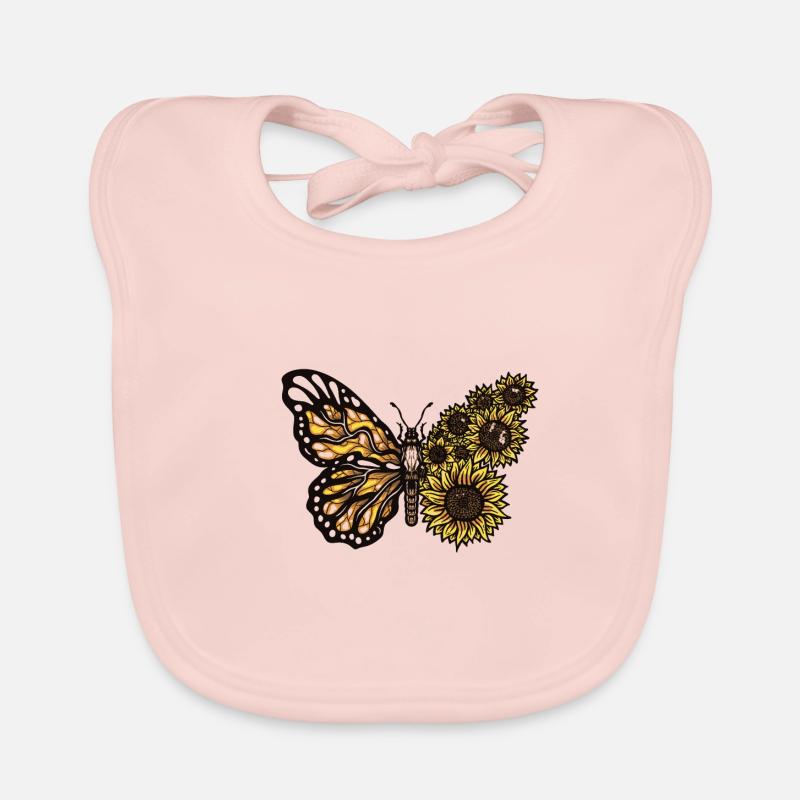 PAPILLON ET TOURNESOL Bavoir bio Bébé