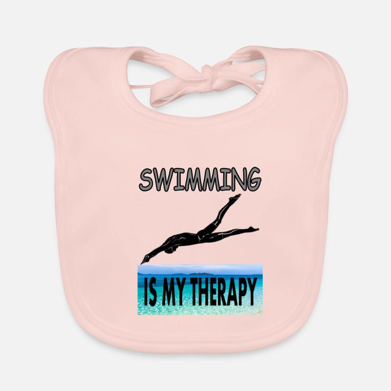 schwimmen Schwimmer Spruch tauchen Geschenkidee Baby Bio-Lätzchen