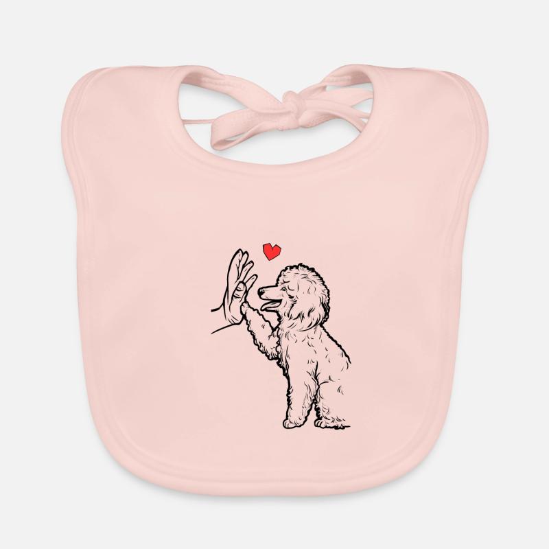 Poodle Doux caniche Amour caniche Bavoir bio Bébé