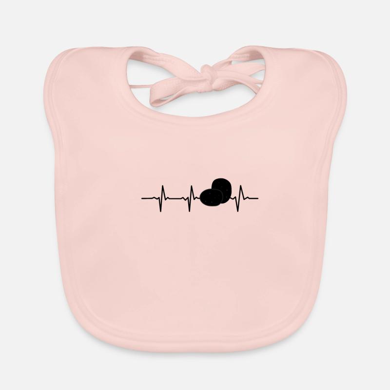 Potato Mashed Potatoes Heartbeat Pulse Gift Organic Baby Bibs