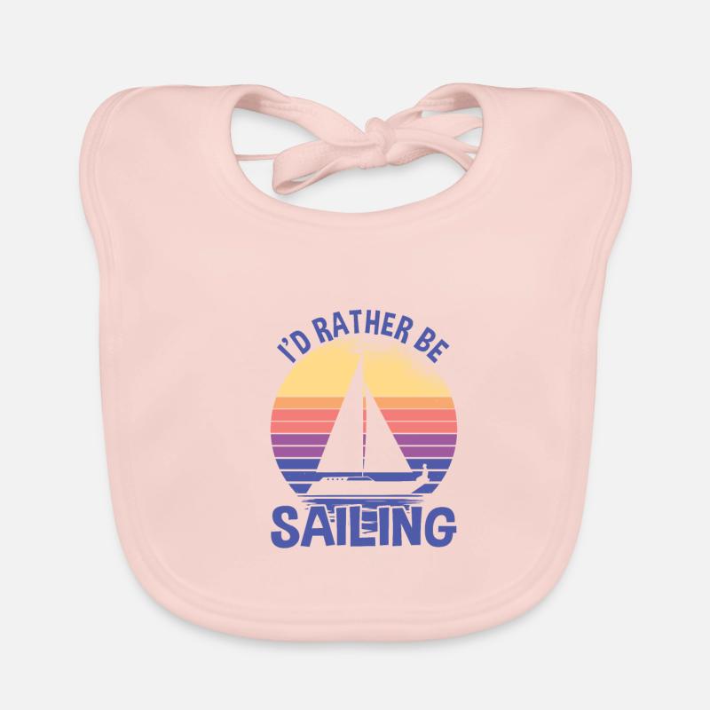 Rather Be Sailing Segelboot Baby Bio-Lätzchen