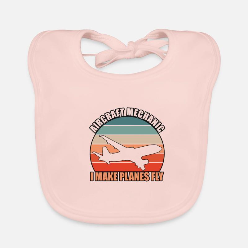 Aircraft Technician Organic Baby Bibs