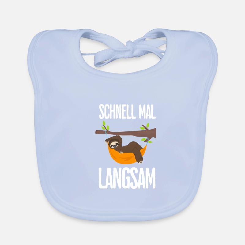 Sloth Office Late Riser Gift Organic Baby Bibs