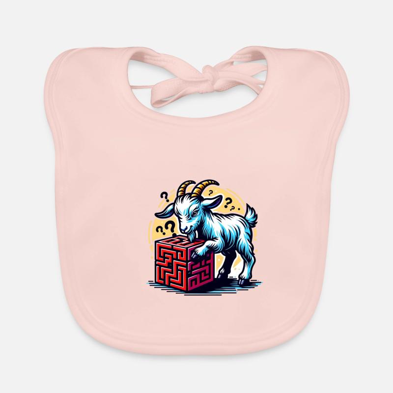 Cool goats solves puzzles Organic Baby Bibs