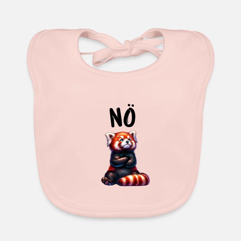 Red Panda Funny Saying Nope Fire Fox Organic Baby Bibs