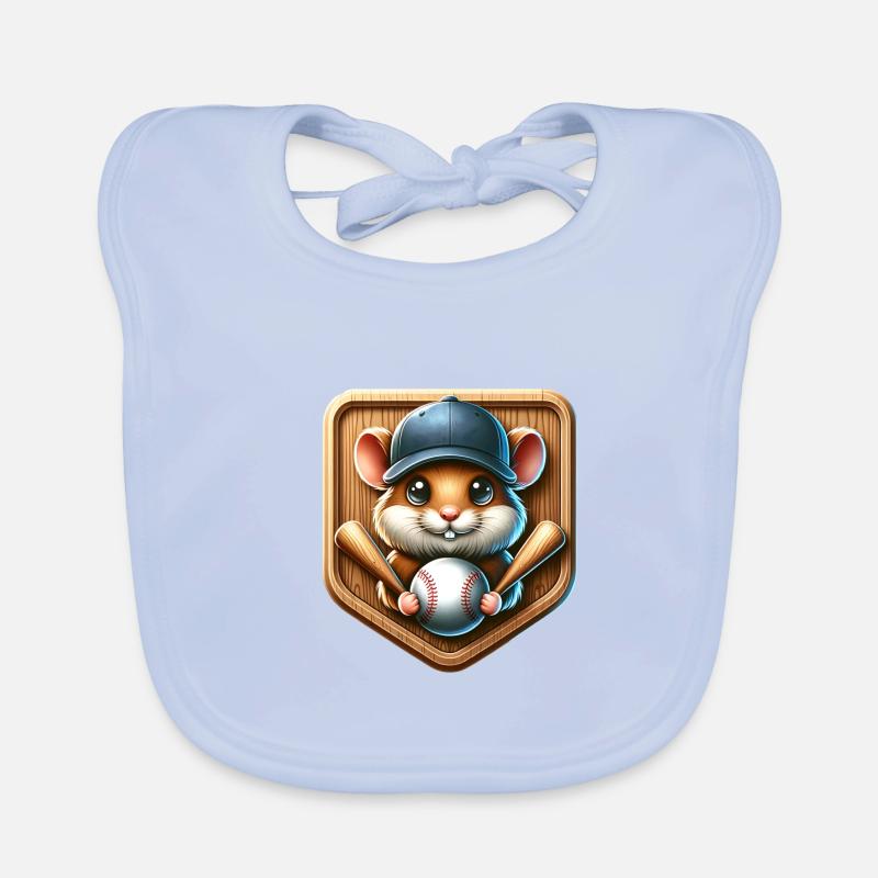Cooler Hamster Der Baseball Softball Pitcher Baby Bio-Lätzchen