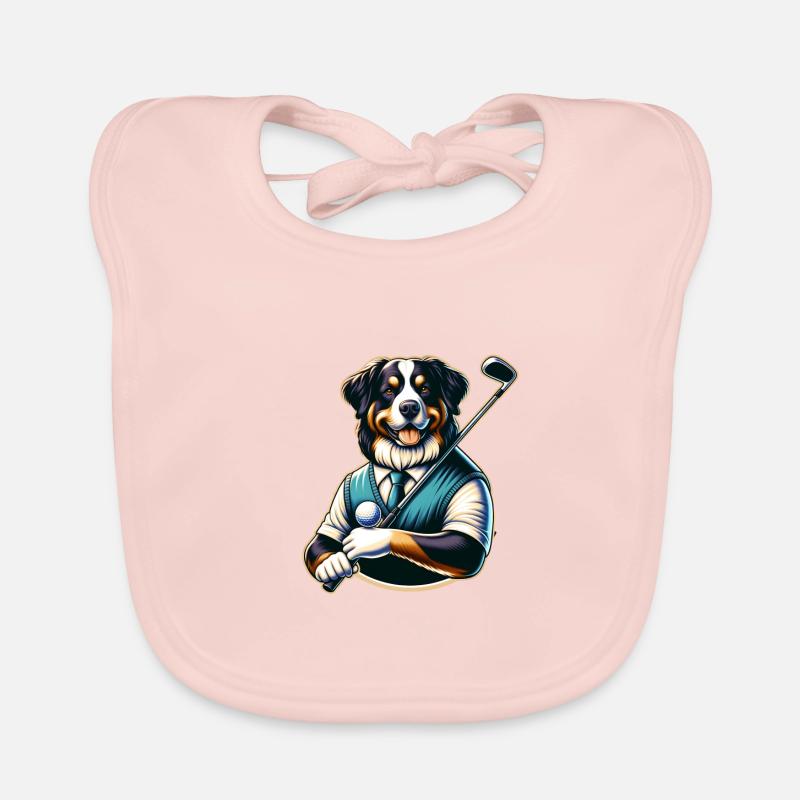 Drôle de bouvier bernois Golf Fun pour les golfeurs Bavoir bio Bébé