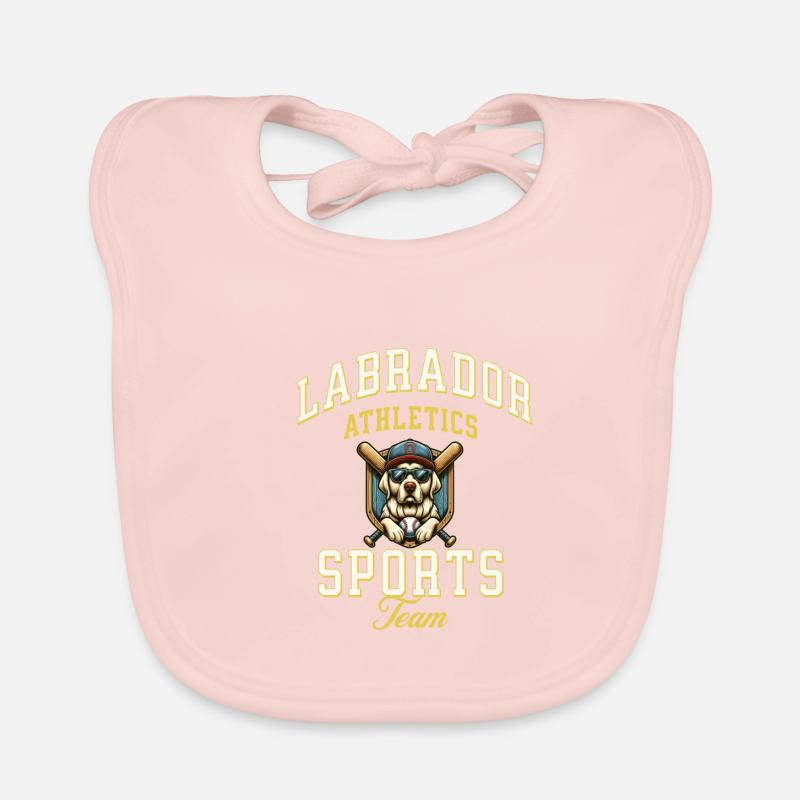 Labrador Athletics Baseball Mignon Conception d’équipe Bavoir bio Bébé