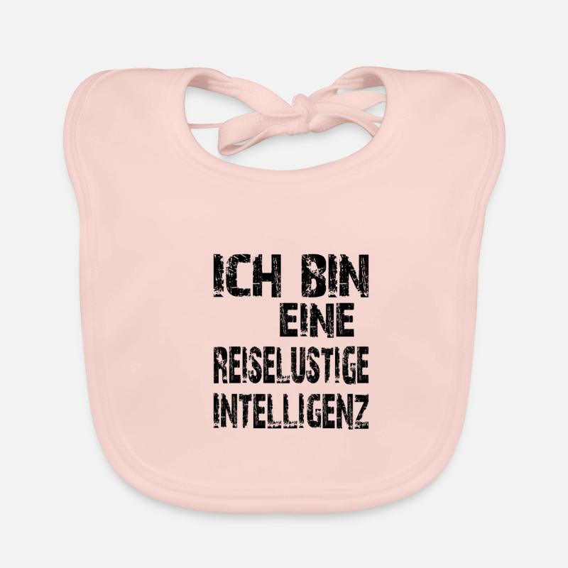 KI Spruch Ich bin eine reiselustige Intelligenz Baby Bio-Lätzchen