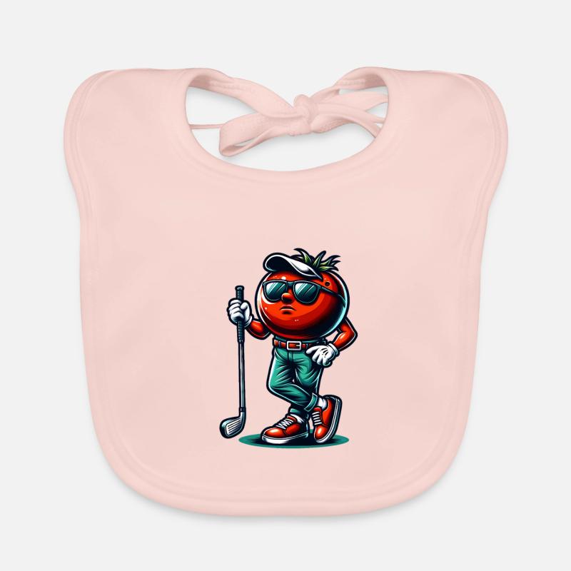 Lustige Golf-tomate Mit Cooler Sonnenbrille Und Baby Bio-Lätzchen