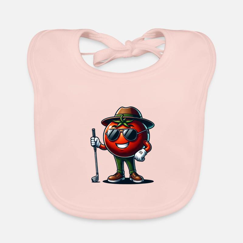 Drôle de golf tomate avec des lunettes de soleil et Bavoir bio Bébé