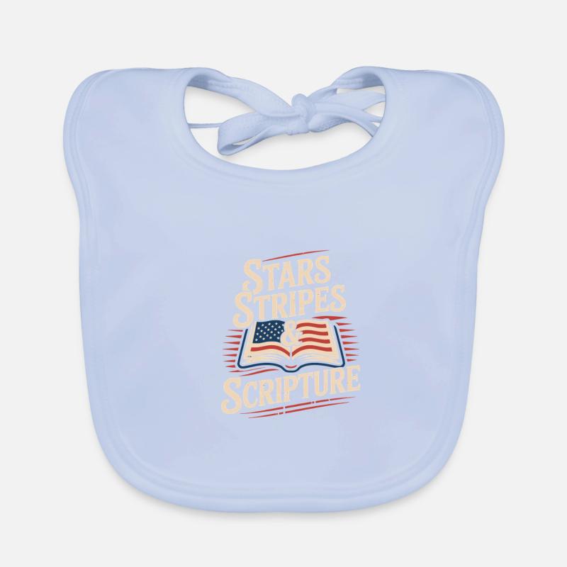 Stars, Stripes & Scripture Lightblessed - Perfect Organic Baby Bibs