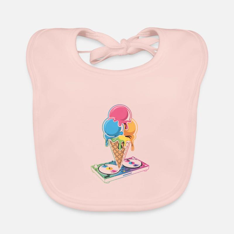 DJ Mix Mit Eiscreme Vibes Baby Bio-Lätzchen