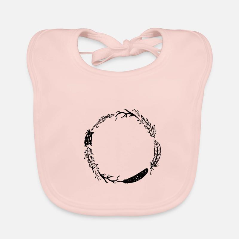 Circle feathers to design yourself Organic Baby Bibs
