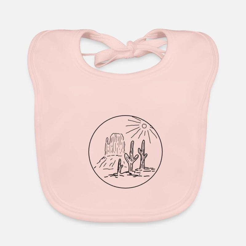 Desert Monument Valley gift idea cactus Organic Baby Bibs