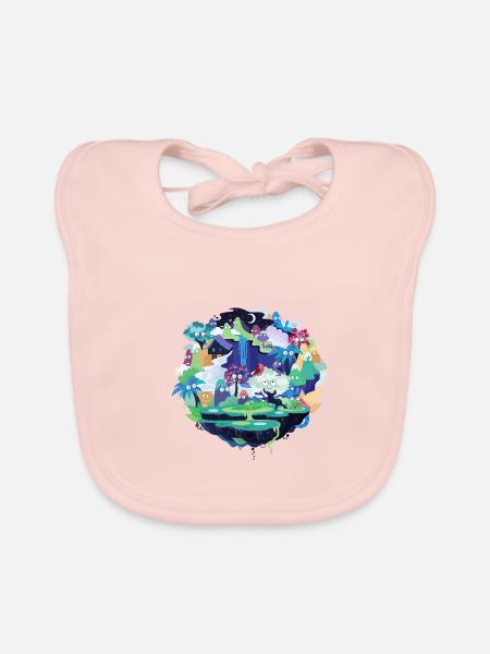 Amelie_1 - Organic Baby Bibs - rose - Front