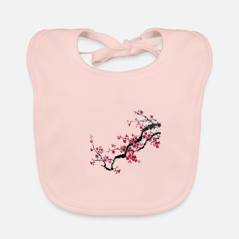 Japan cherry tree Organic Baby Bibs