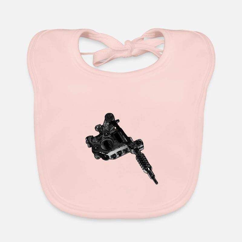 Tattoo Machine Organic Baby Bibs