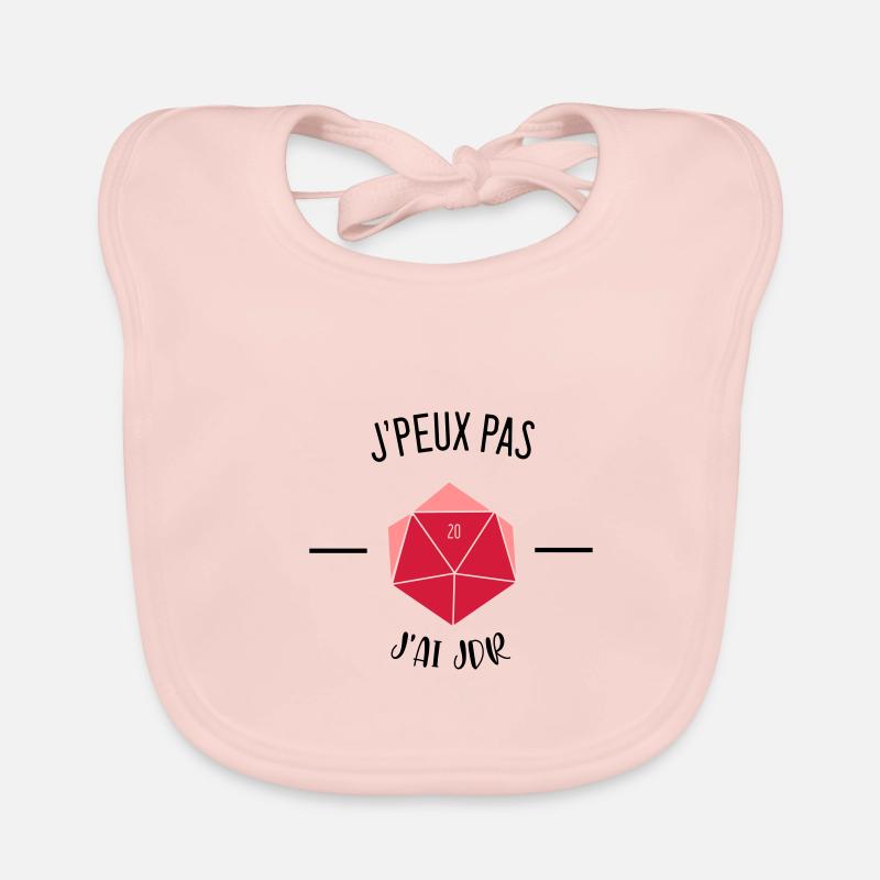 J'peux pas, j'ai jdr - Bavoir bio Bébé - rose