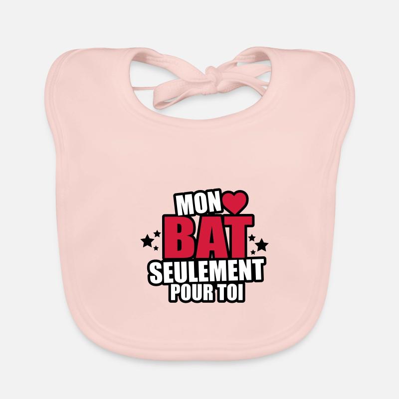 mon coeur bat seulement pour toi Bavoir bio Bébé