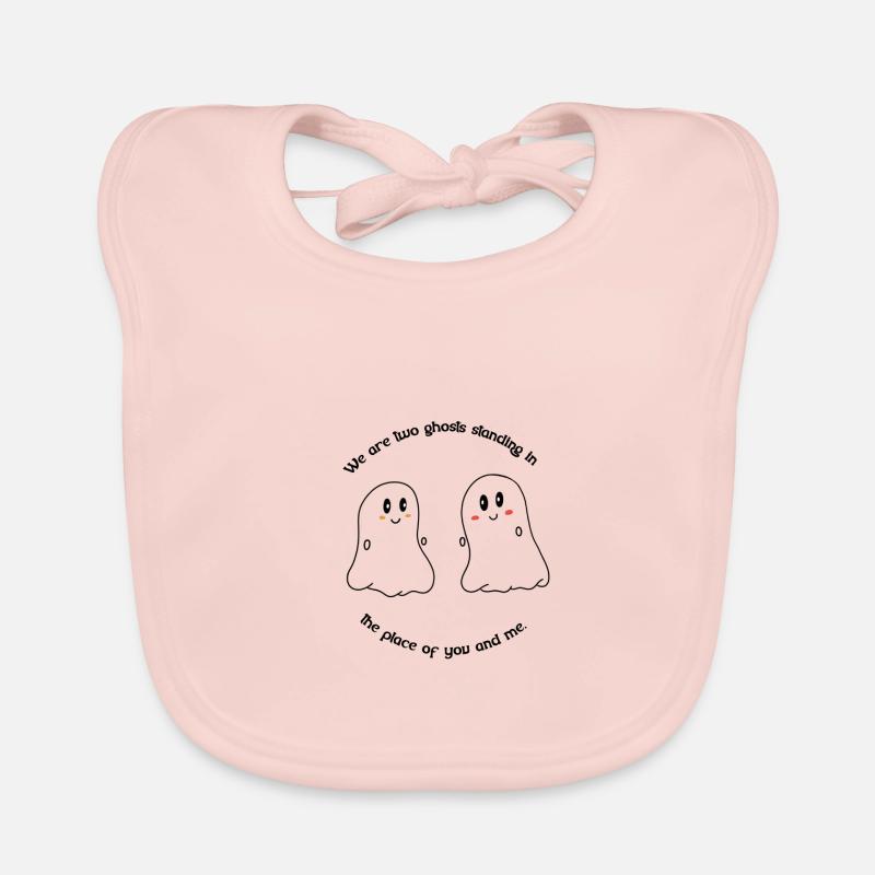 two ghosts final Organic Baby Bibs