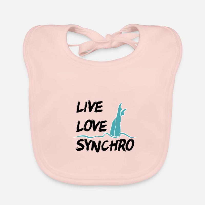 live love synchro - Bavoir bio Bébé - rose