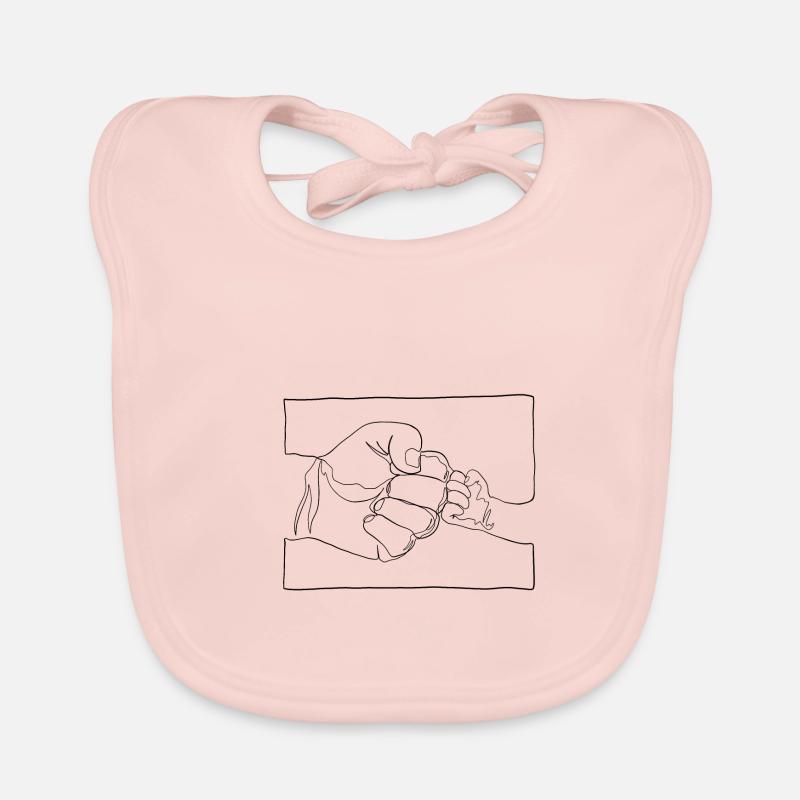 Petit poing gros poing - Oneliner - Bavoir bio Bébé - rose
