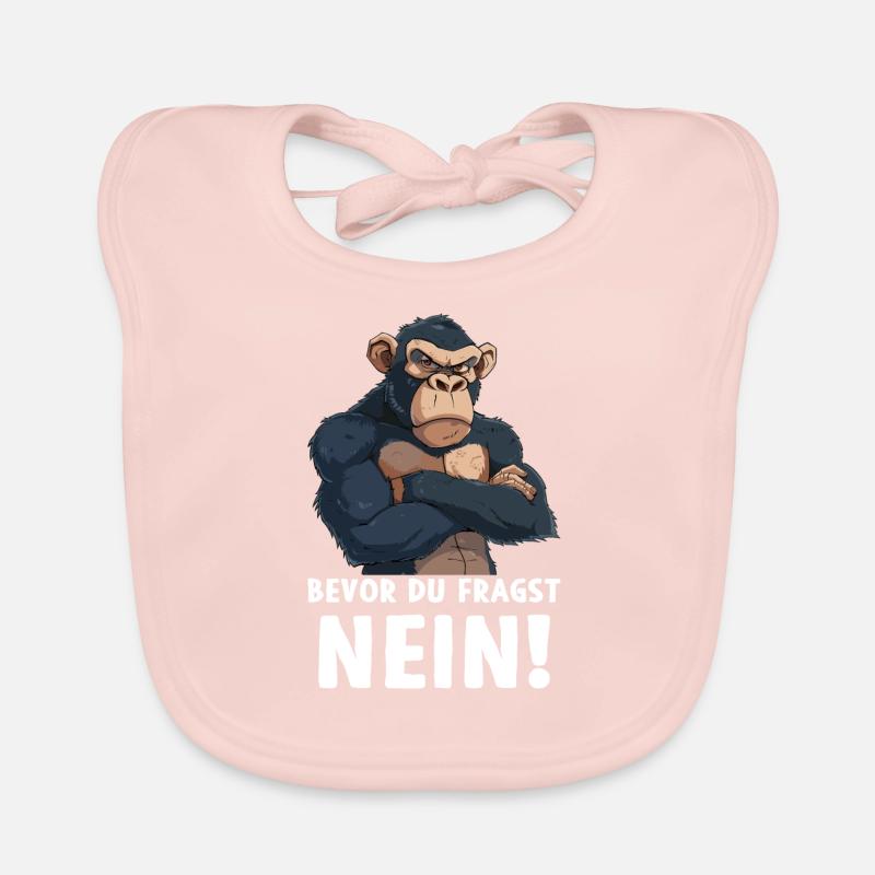 Chimpanzee Monkey Primate Before You Ask No Organic Baby Bibs