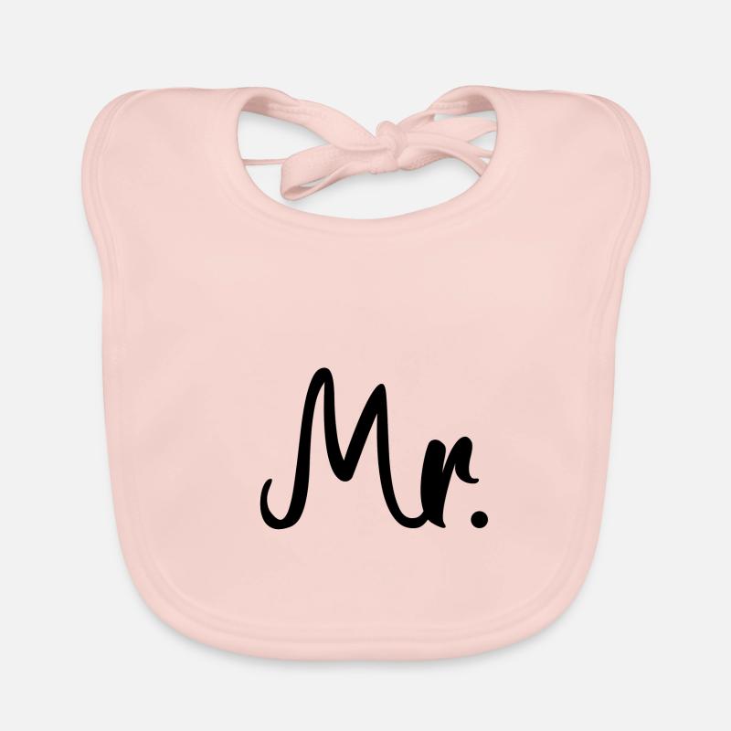 Idée cadeau Mr et Misses - Bavoir bio Bébé - rose
