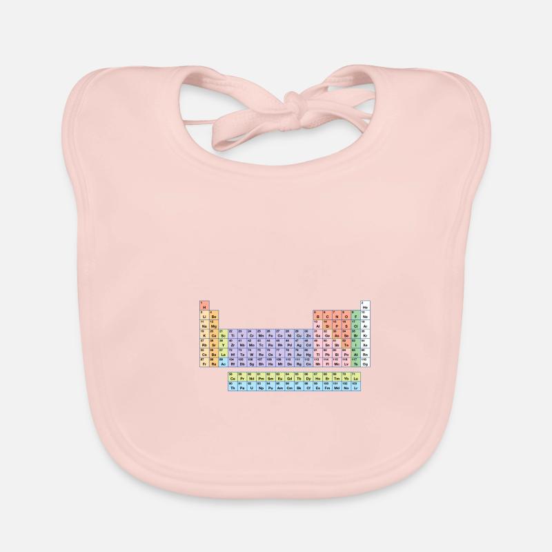 tableau périodique - Bavoir bio Bébé - rose