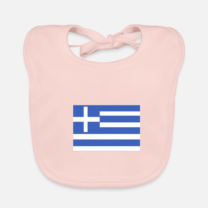 Drapeau de la Grèce Bavoir bio Bébé