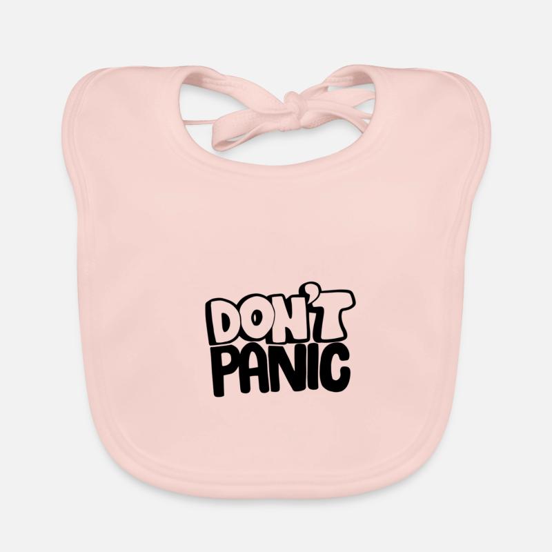 DONT PANIC Design Ruhe bewahren Baby Bio-Lätzchen