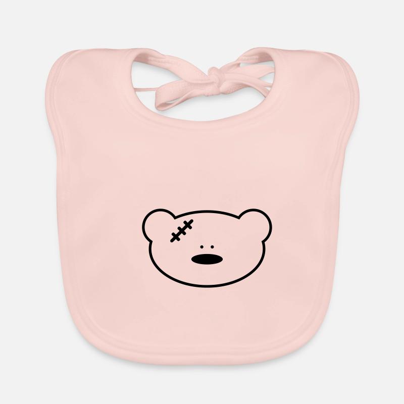 Lustiger Teddybär mit Narbe Baby Bio-Lätzchen
